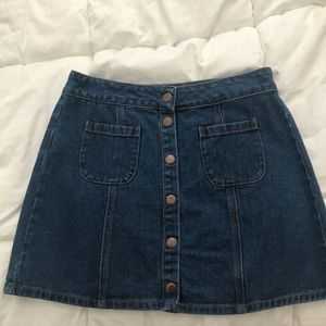 Pacsun Button Down Denim Skirt